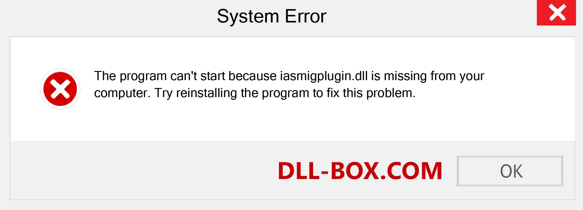  iasmigplugin.dll file is missing?. Download for Windows 7, 8, 10 - Fix  iasmigplugin dll Missing Error on Windows, photos, images